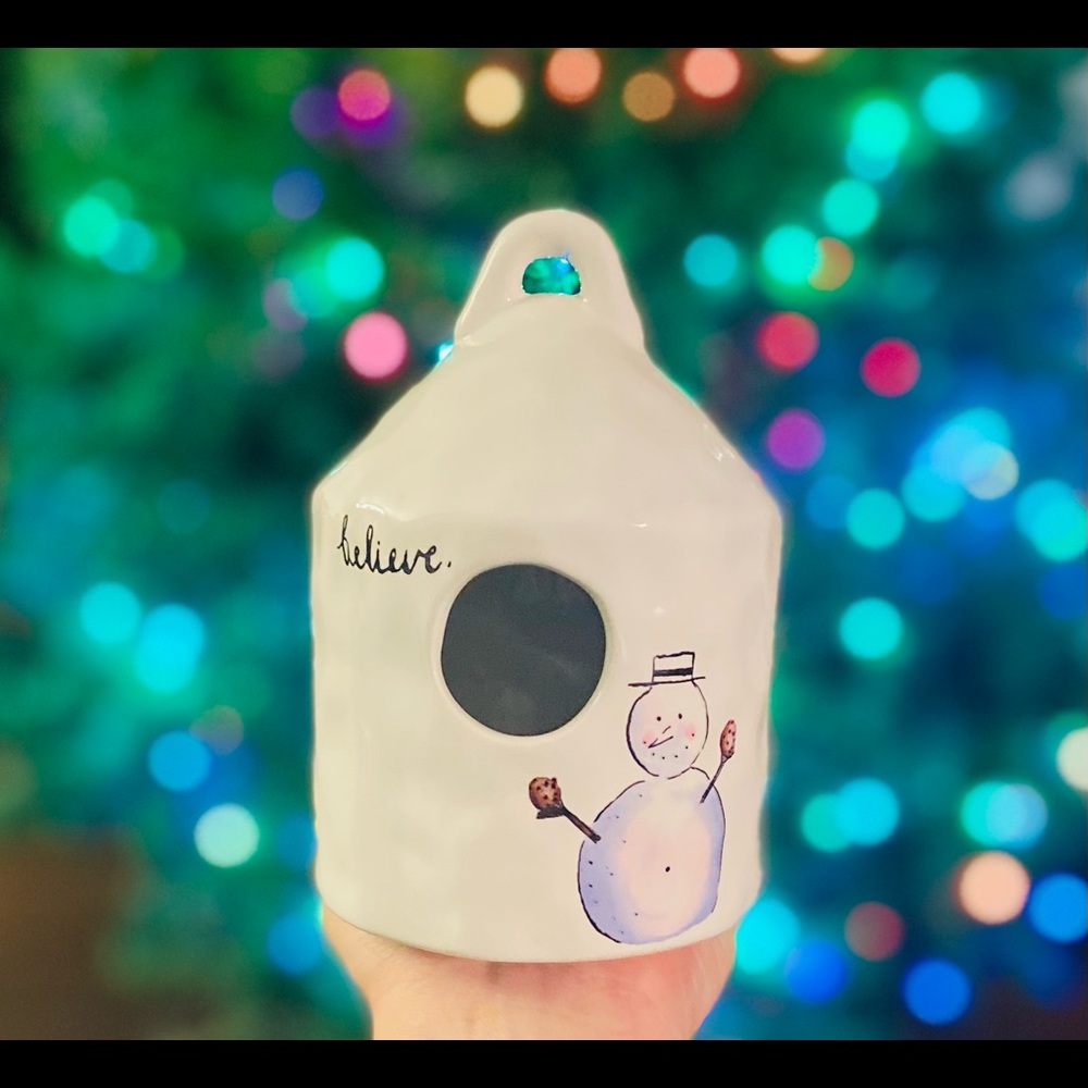Mini Believe Snowman Christmas Birdhouse New